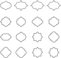Ramadan decorative labels and frames