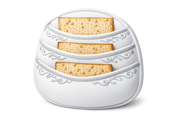 Elegant matzah cover with intricate design for jewish passover celebration