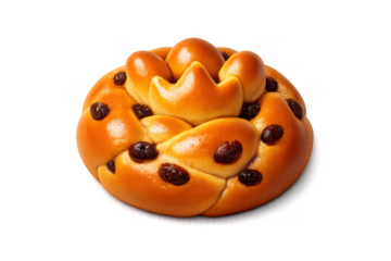 Challah bread with raisins close-up for holiday traditions and culinary design