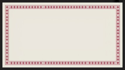 Elegant red and white decorative border design element