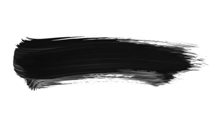Thick Black Paint Brush Stroke On Dark Background