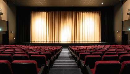 Fototapeta premium Theater with red seats.