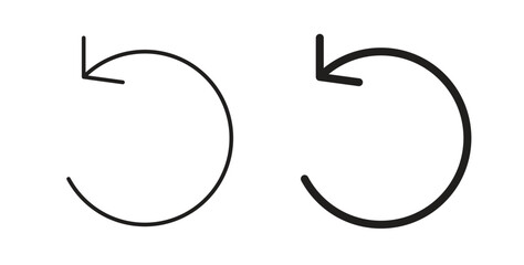 Undo icons linear icon. Line with Editable stroke. monochrome icon