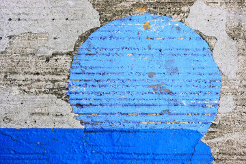 blue painted wall