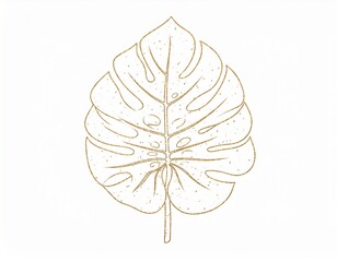 animation monstera leaf as decoration 