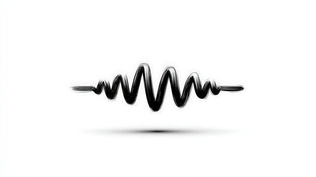 Doodle arrow icon with zigzag line and curved waves in a high quality design on a plain background - Powered by Adobe