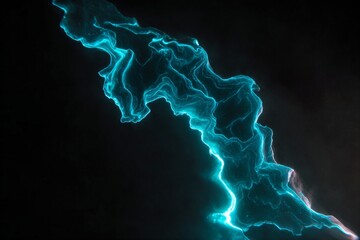 Blue lightning bolt on dark abstract background
