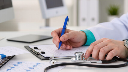 close up of doctor hands 