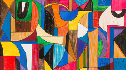 カラフルな抽象画のデザイン