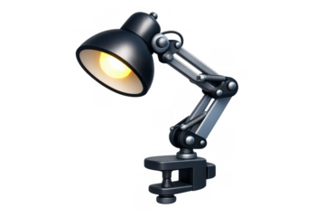 Cartoon desk lamp illustration for modern workspace decor and design