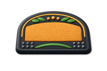 Cartoon doormat icon design for home decor and graphic illustration