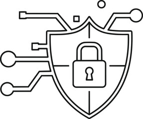 Digital security icon representing graphic resources