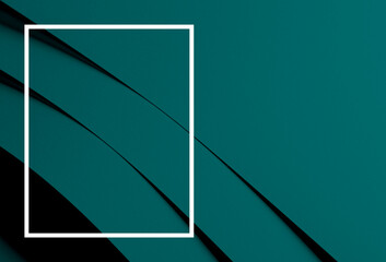 Dynamic abstract composition exploring transformative teal as the color of 2026 through sharp curves