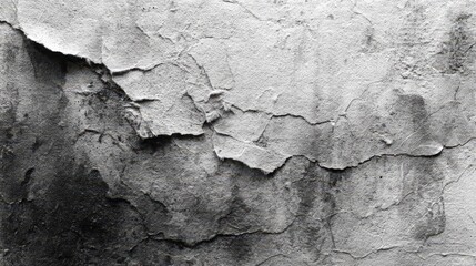 Rough black and white texture of a distressed paper scan with grain and noise, creating a vintage feel in a simple background