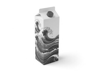 Milk carton with wave design