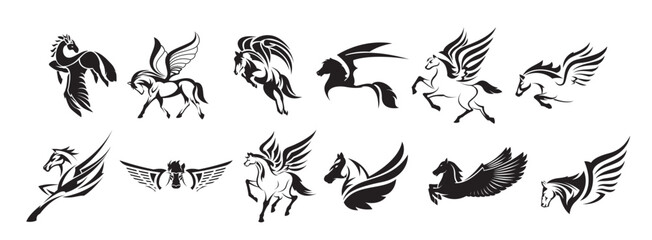 Horse icon set © rafaas