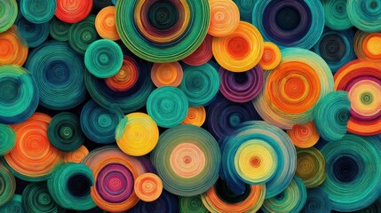 Colorful abstract circles background pattern