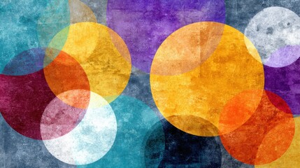 Colorful abstract circles grunge background texture