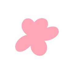 Beautiful pink flower sticker, perfect for creating soft, spring designs, patterns or Easter backgrounds 