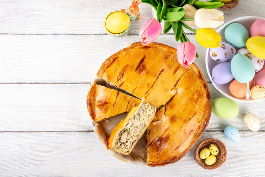 Traditional Italian Easter Savory Pie Pizza Rustica