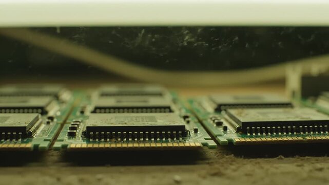 Close Up of Ram Modules on Motherboard