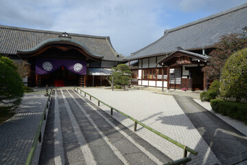 Fototapeta premium 正月の東寺 書院玄関と本坊 京都市南区九条町