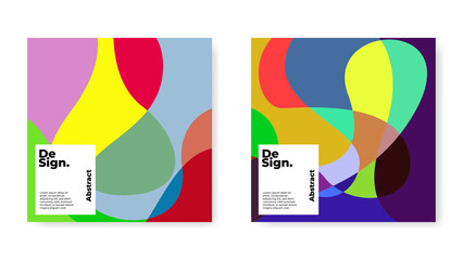 Creative Abstract Design Template with Bold Colors and Soft Organic Shapes