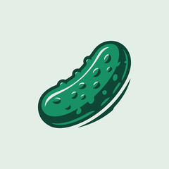 illustration of a green cucumber