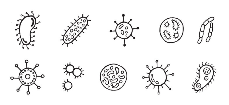 Set of virus vector illustration