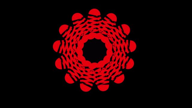 Colorful red Luxury Mandala Abstract Art Design. Ornamental Motive Pattern, Decoration or Graphic Design Element. Vector Illustration