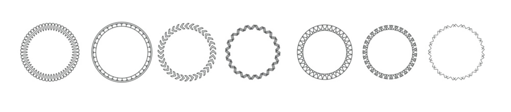 set of vintage celtic circle frames decorative border 