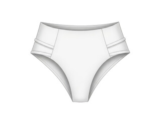 High waisted underwear design illustration isolated on transparent background