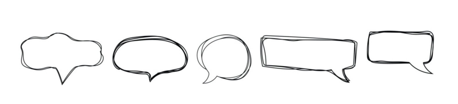 speech bubble frame scribble fast hand drawing pent 
