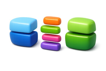 Colorful abstract shapes composition for modern graphic design and digital artwork