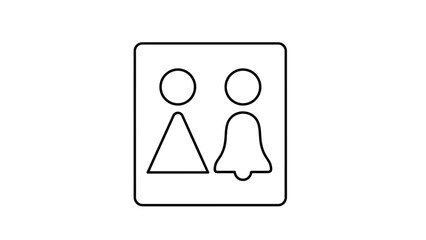 Male and female sign icon.
