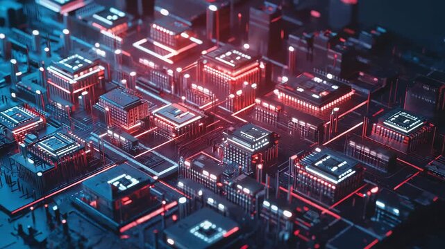 Central Computer Processors CPU concept. 3d rendering,conceptual image.