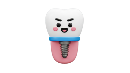 Cute Cartoon Tooth Implant
