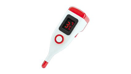 Digital Thermometer Displaying 37.3 Degrees Celsius