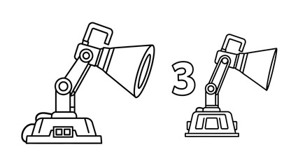 Desk lamps with adjustable arms.