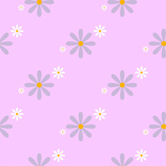 Flower vector seamless pattern illustration floral background 
