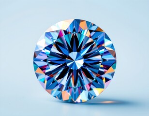 Inside Diamond Against Soft Blue