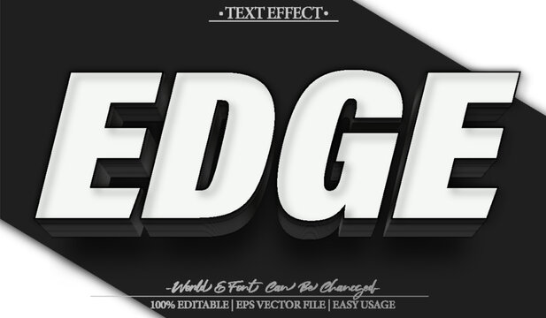 Edge Sharp Blade Knife Steel Point Razor Text Effect Editable Alphabet