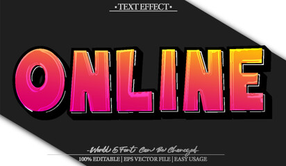 Online Social Digital Network Media Platform Virtual Connection Text Effect Editable Alphabet