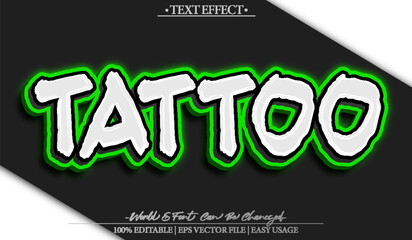 Tattoo Ink Design Body Art Creative Style Text Effect Editable Alphabet