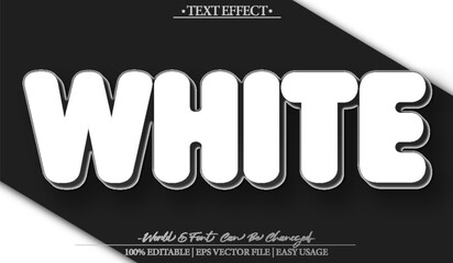 White Bright Clean Pure Light Fresh Elegant Text Effect Editable Alphabet