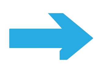 Blue Arrow Sign Representation &ndash; Direction, Navigation, Pointer, and Movement Symbol for UI and App Design