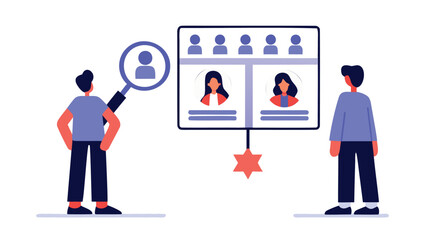 HR professionals reviewing candidate profiles for recruitment