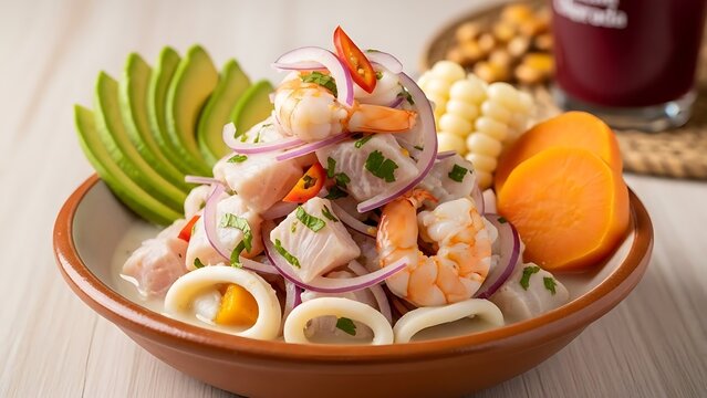 Peruvian Ceviche with Avocado and Sweet Potato