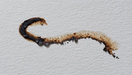 Burnt mark on paper