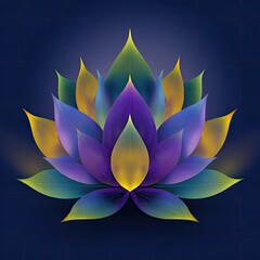 Vibrant lotus flower graphic design